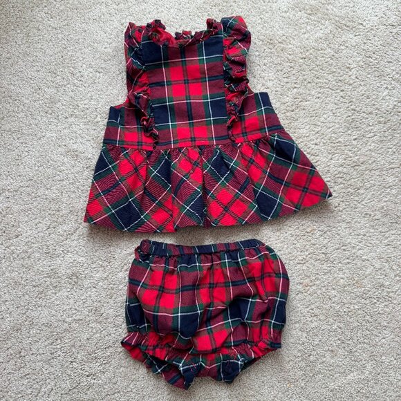 Janie and Jack Matching Set in Bradbury Red Plaid - Picture 2 of 3